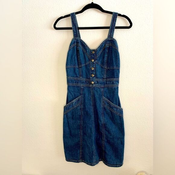 Jean Dress with Pockets  - Picture 1 of 7